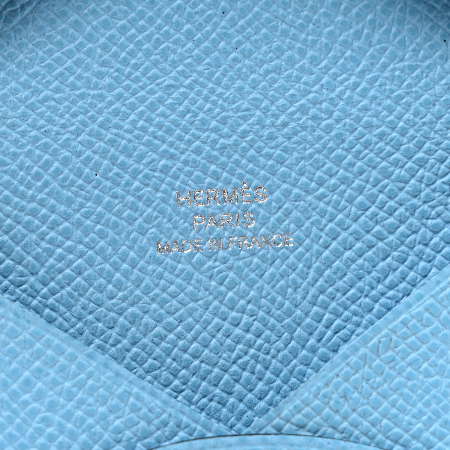 Hermes Epsom Calvi Card Case Celeste 6 of 6