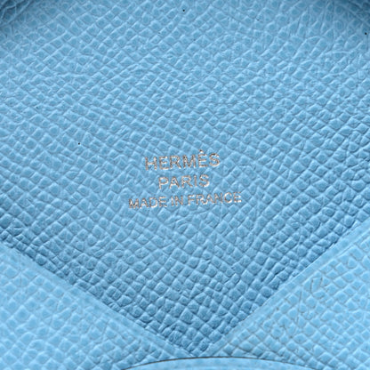 Hermes Epsom Calvi Card Case Celeste 6 of 6