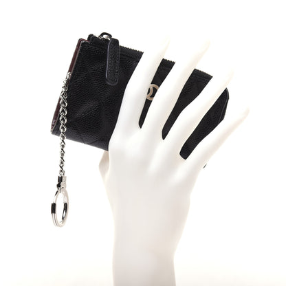 Chanel Caviar Quilted Zipped Key Holder Case Black 2 of 12
