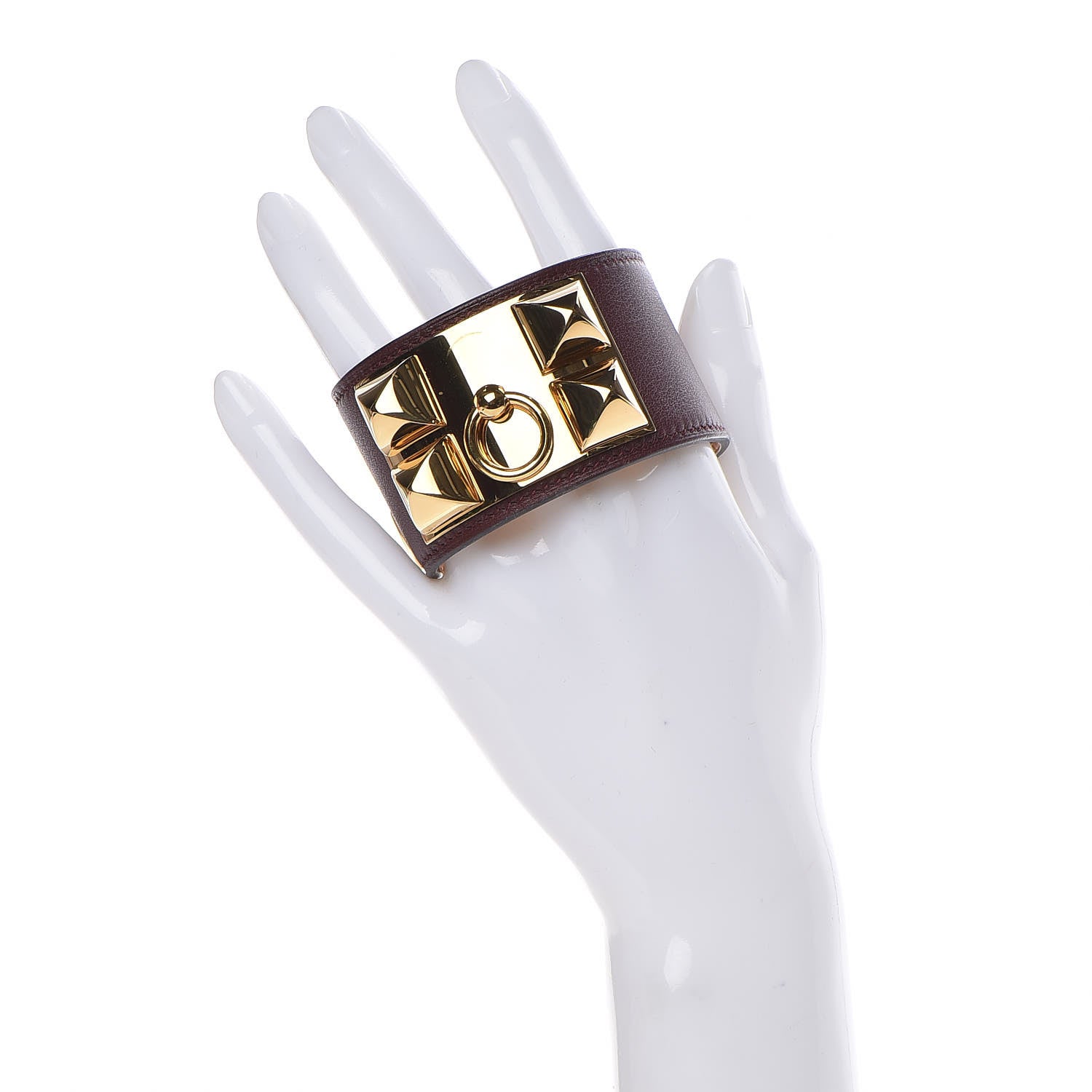 Hermes Swift Collier de Chien CDC Bracelet T2 Bordeaux 2 of 9