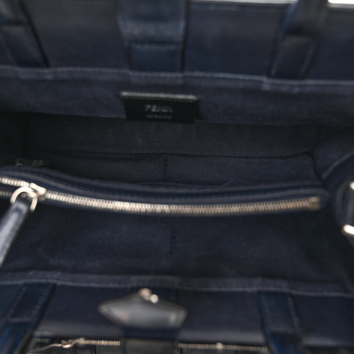 Vitello Elite Bi-Color Petite 2Jours Tote Blue Notte Papavero