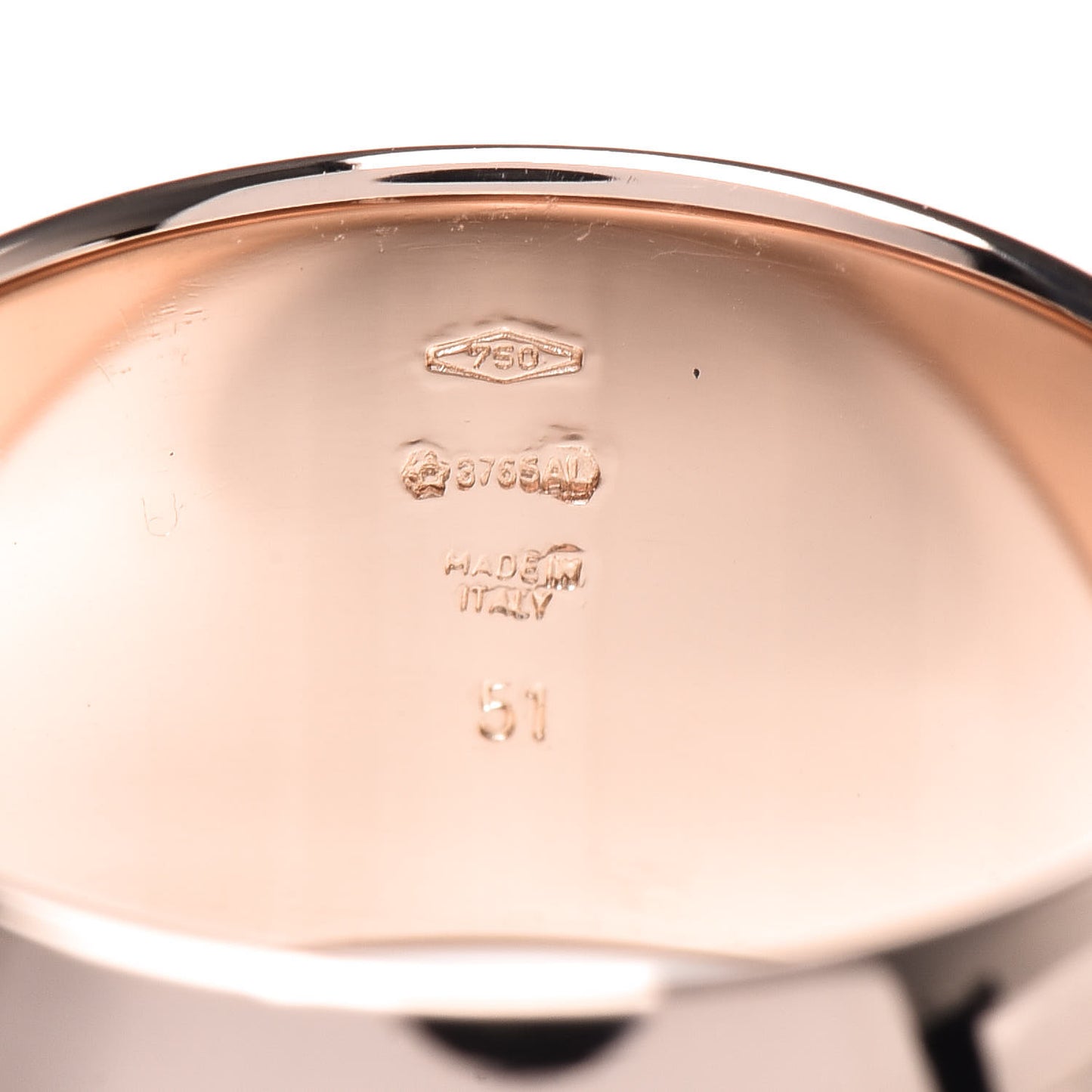 18K Rose Gold Monologo Ring 51 5.75