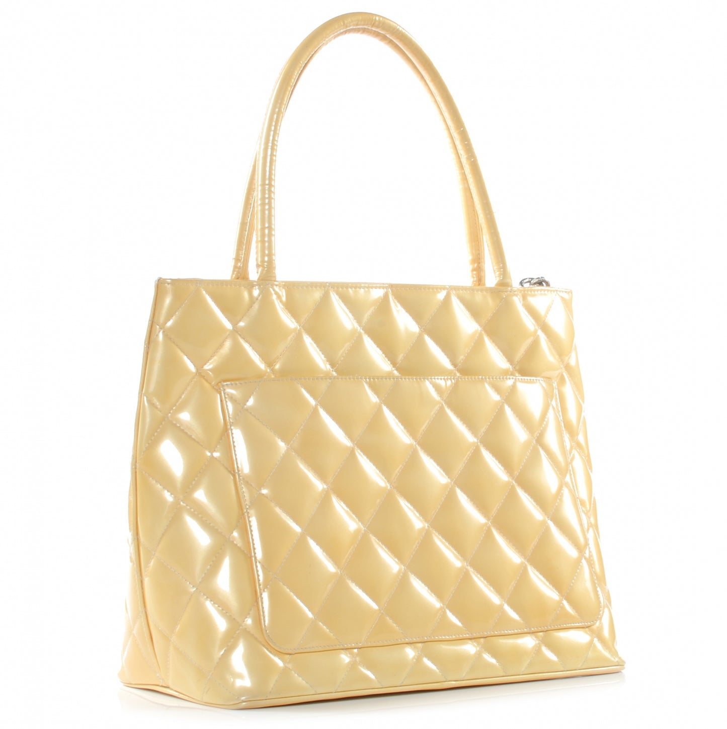 Patent Medallion Tote Yellow