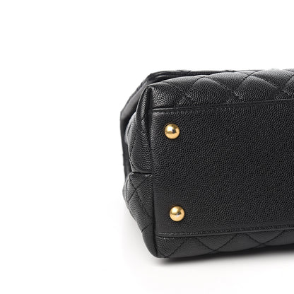 Chanel Caviar Quilted Small Coco Handle Flap Black 7 of 10