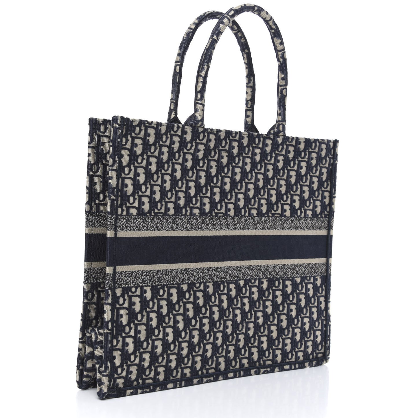 Oblique Book Tote Blue Multicolor