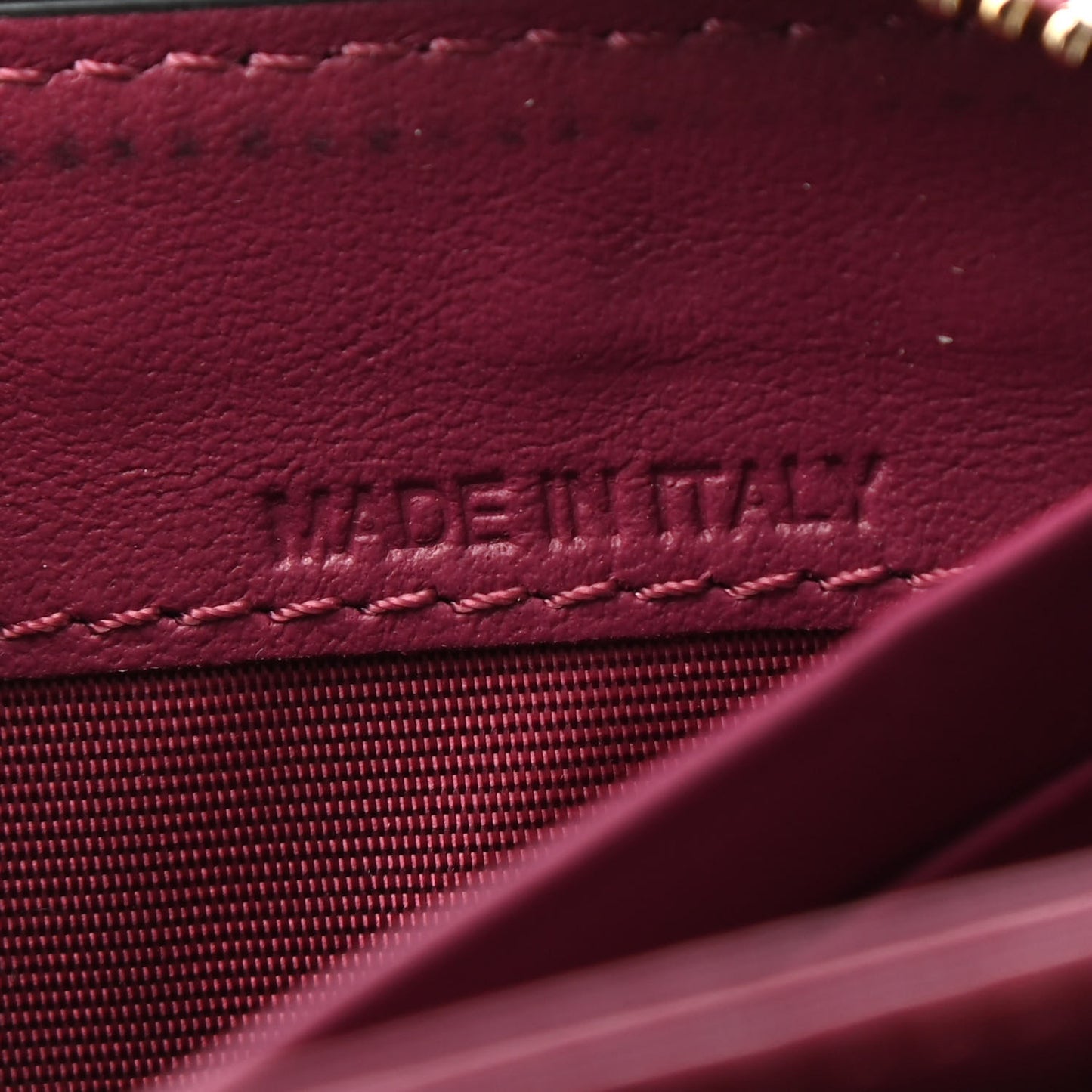 Calfskin Rockstud Zip Around Wallet Deep Cyclamin