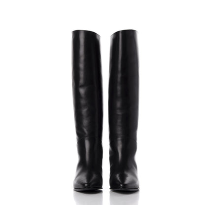 Saint Laurent Calfskin Rock Long Boots 35.5 Black 2 of 16