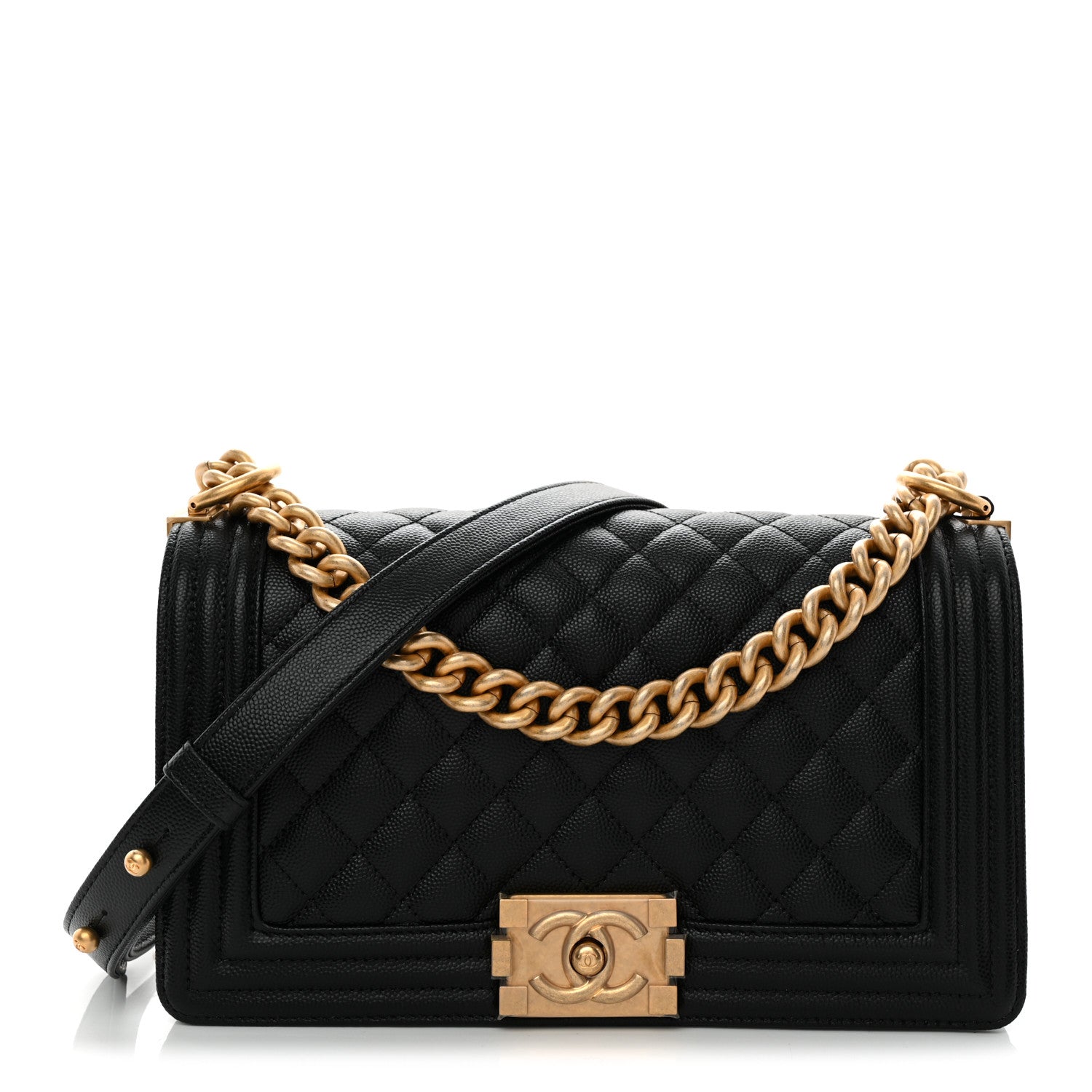 Chanel Caviar Quilted Medium Boy Flap Black 1 of 10