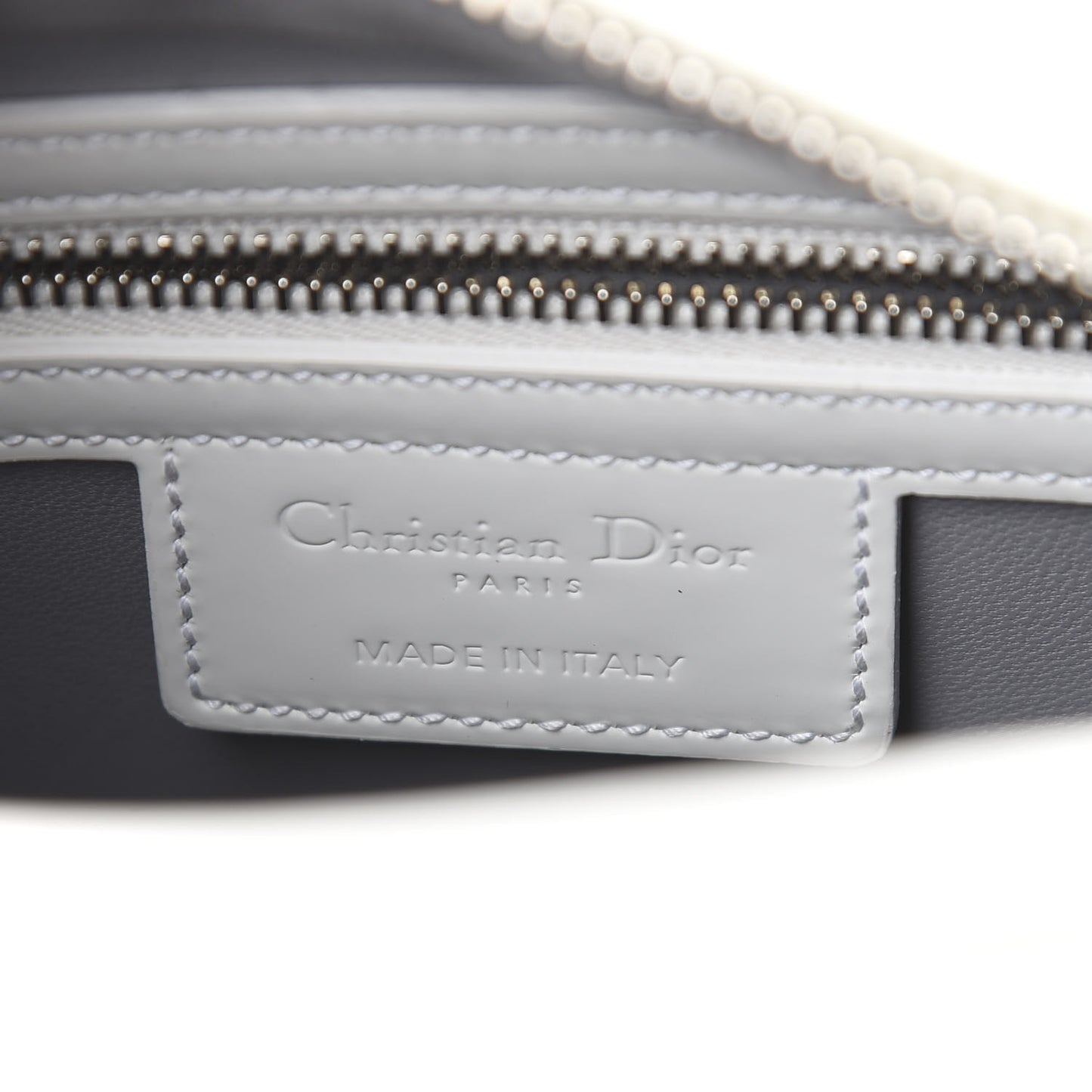 Patent Micro-Cannage Medium Lady Dior White