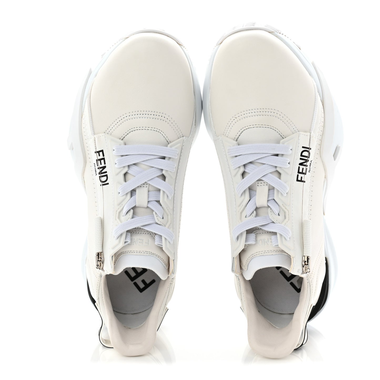 Vitello Womens Fendi Flow Low Top Sneakers 39.5 Ultra White