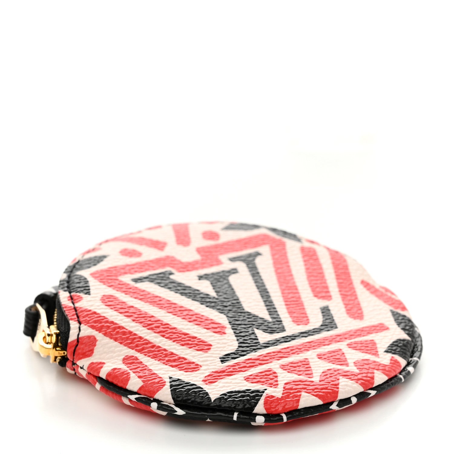 Louis Vuitton Monogram Giant Crafty Round Coin Purse Creme Rouge 4 of 7