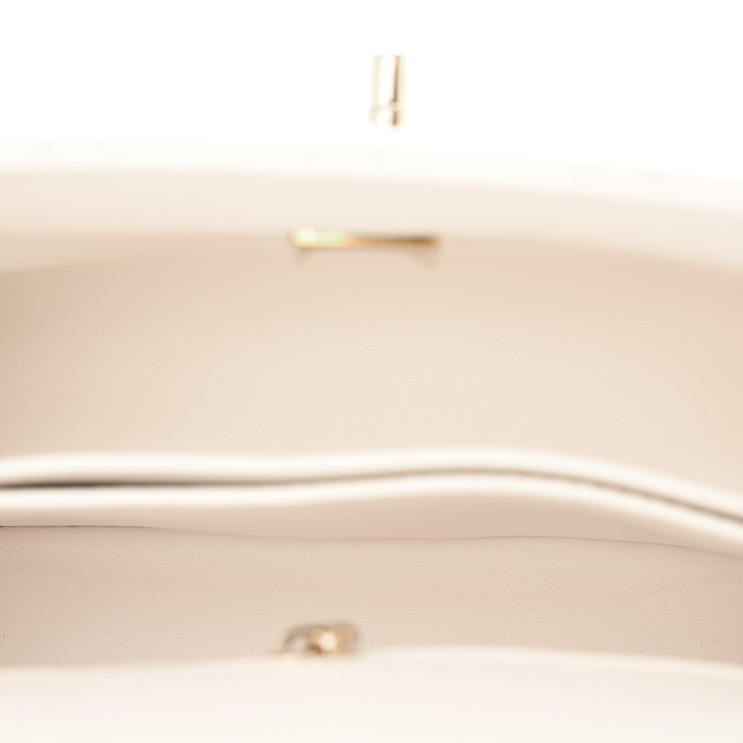 Caviar Quilted Mini Coco Handle Flap White