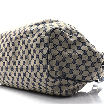 Gucci Monogram Calfskin Large Sukey Tote Beige Blue 9 of 11