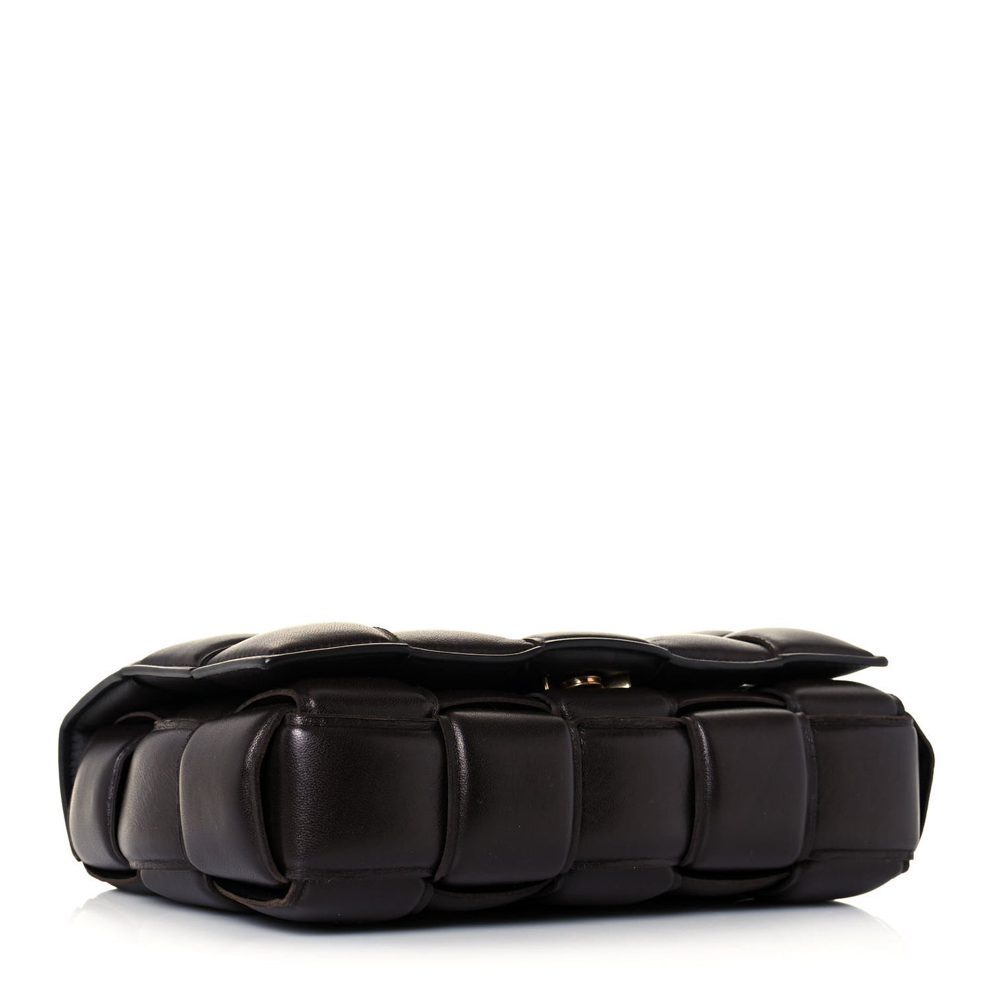 Lambskin Maxi Intreccio Padded Chain Cassette Crossbody Bag Black