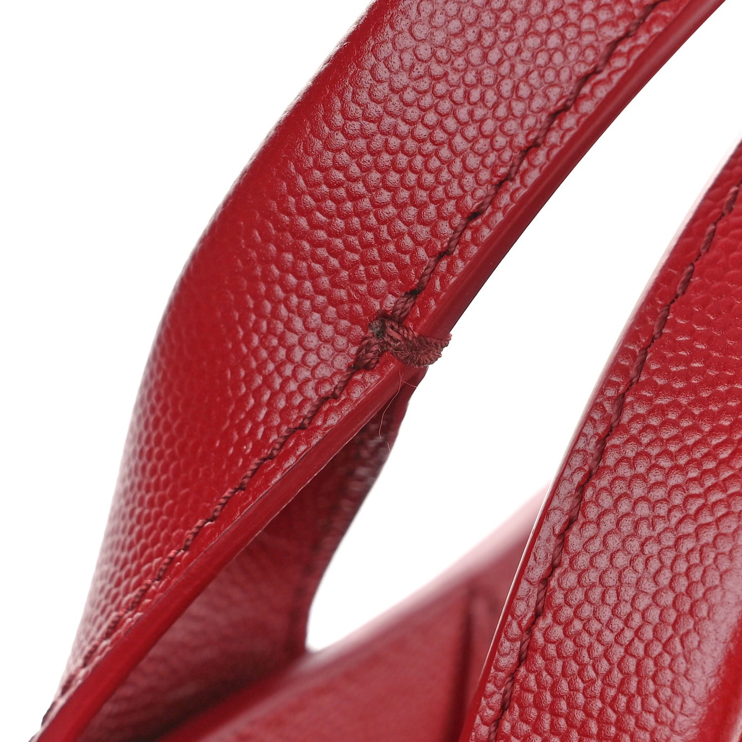 Caviar Small Studded Deauville Tote Red