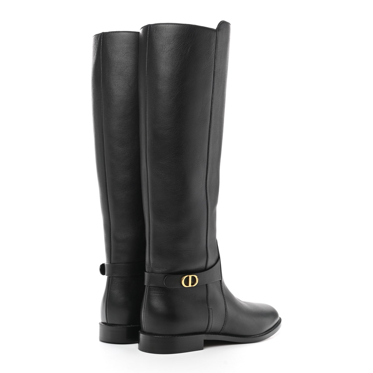 Christian Dior Soft Calfskin Empreinte High Boot 35.5 Black 4 of 9