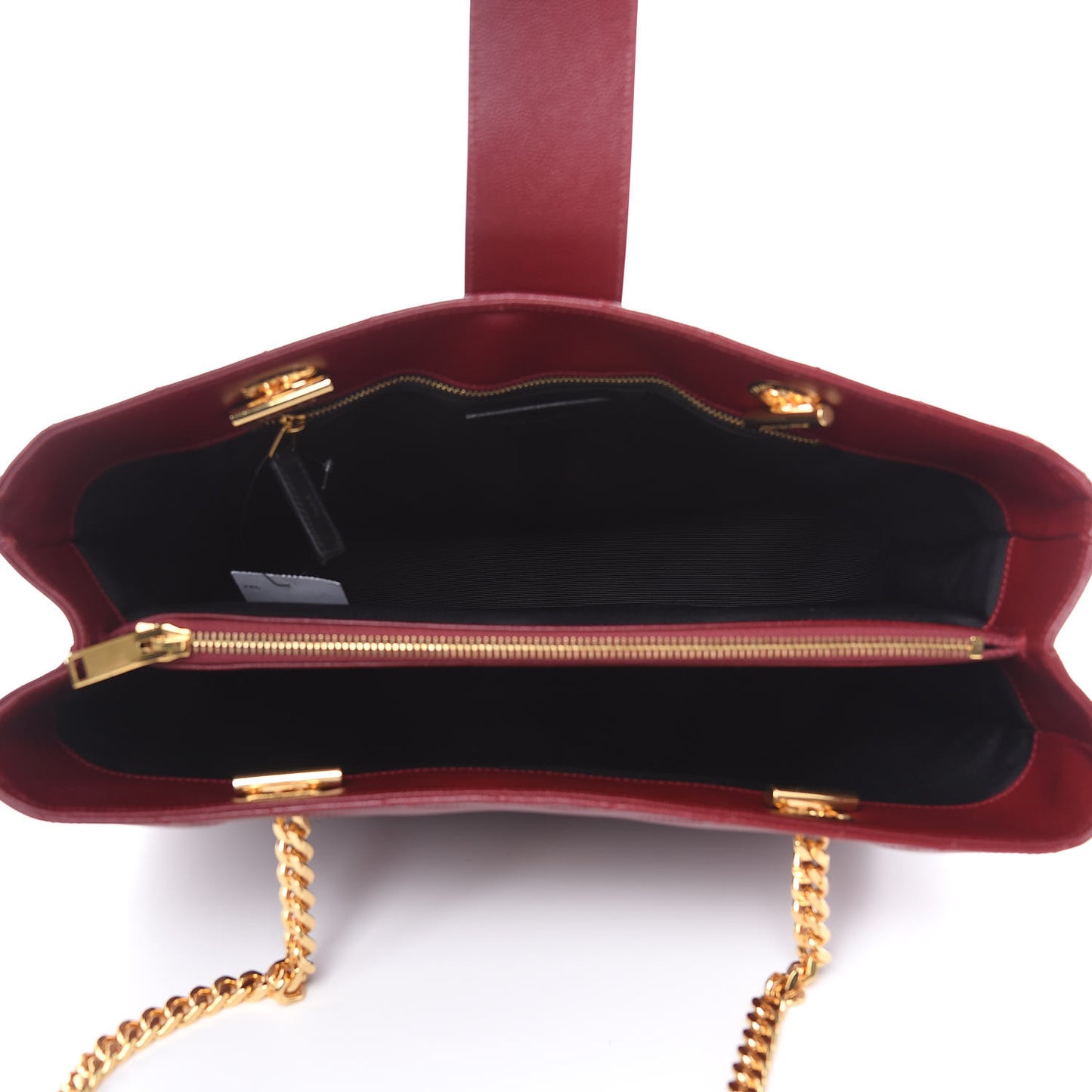 Grain De Poudre Matelasse Chevron Monogram Shopping Bag Oxblood