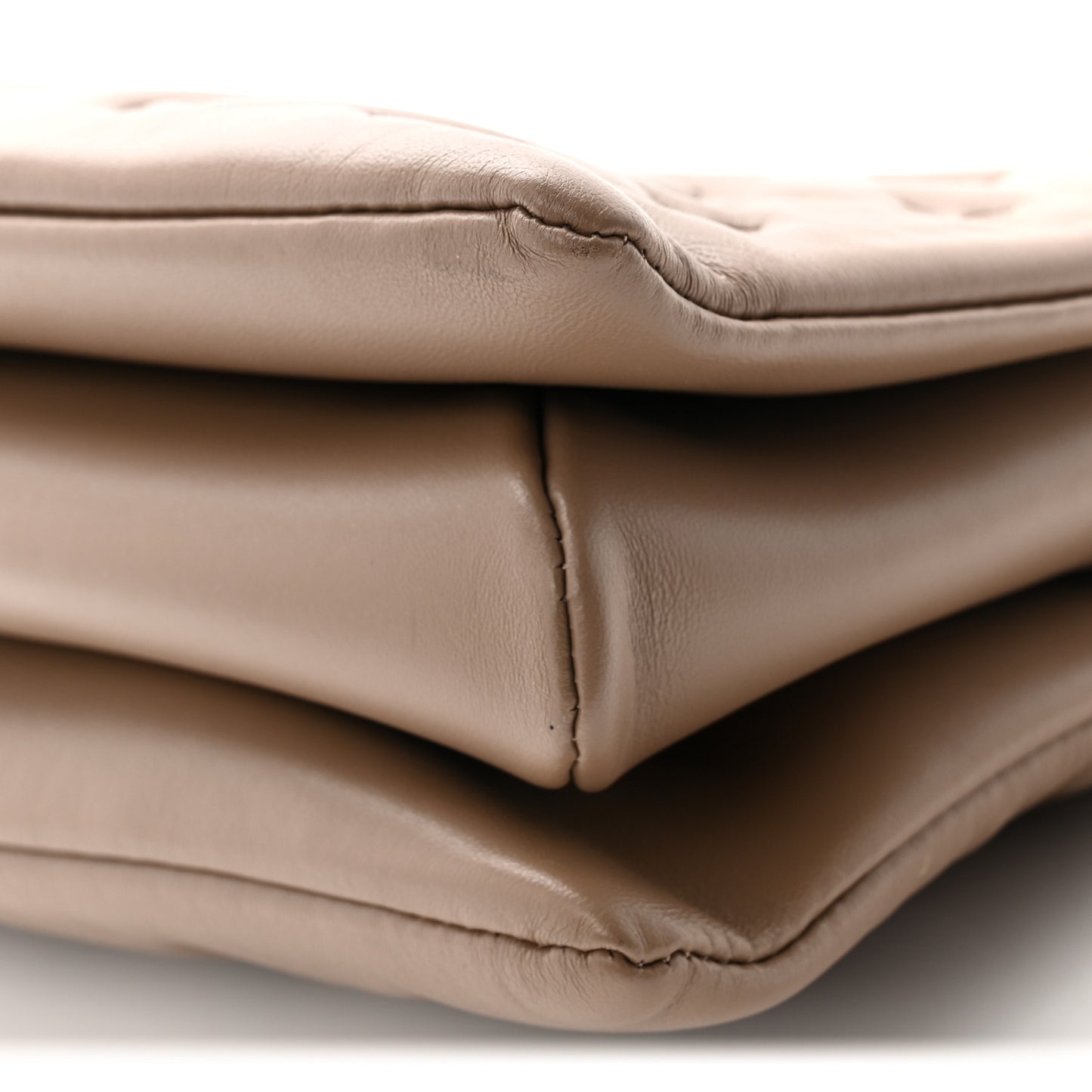 Lambskin Embossed Monogram Coussin PM Taupe