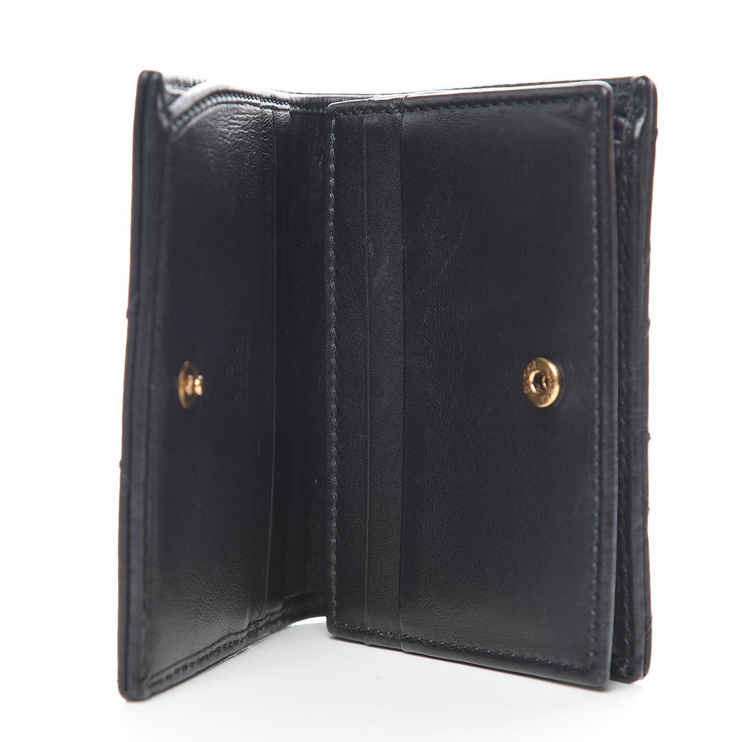 Calfskin Matelasse GG Marmont Card Case Wallet Black