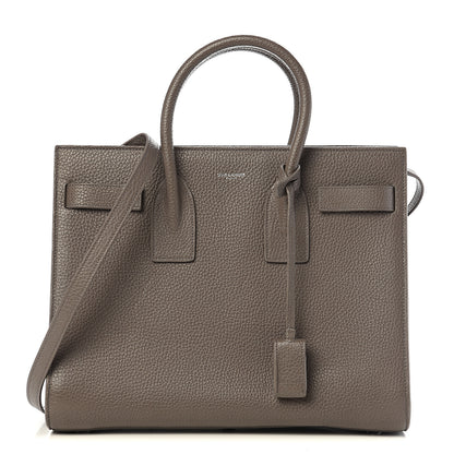 Saint Laurent Grained Calfskin Small Sac De Jour Fog 1 of 8