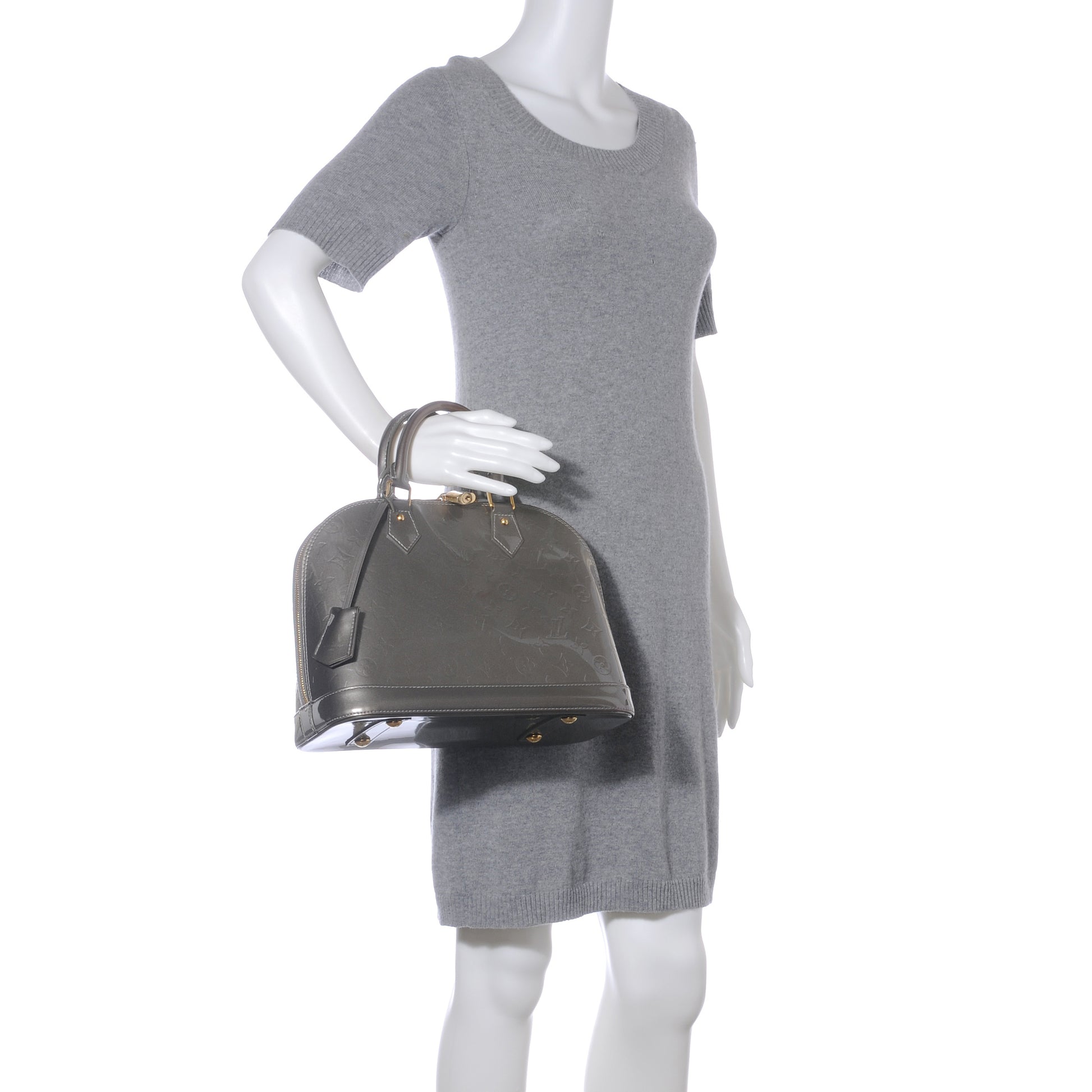 Louis Vuitton Vernis Alma PM Gris Art Deco 2 of 7