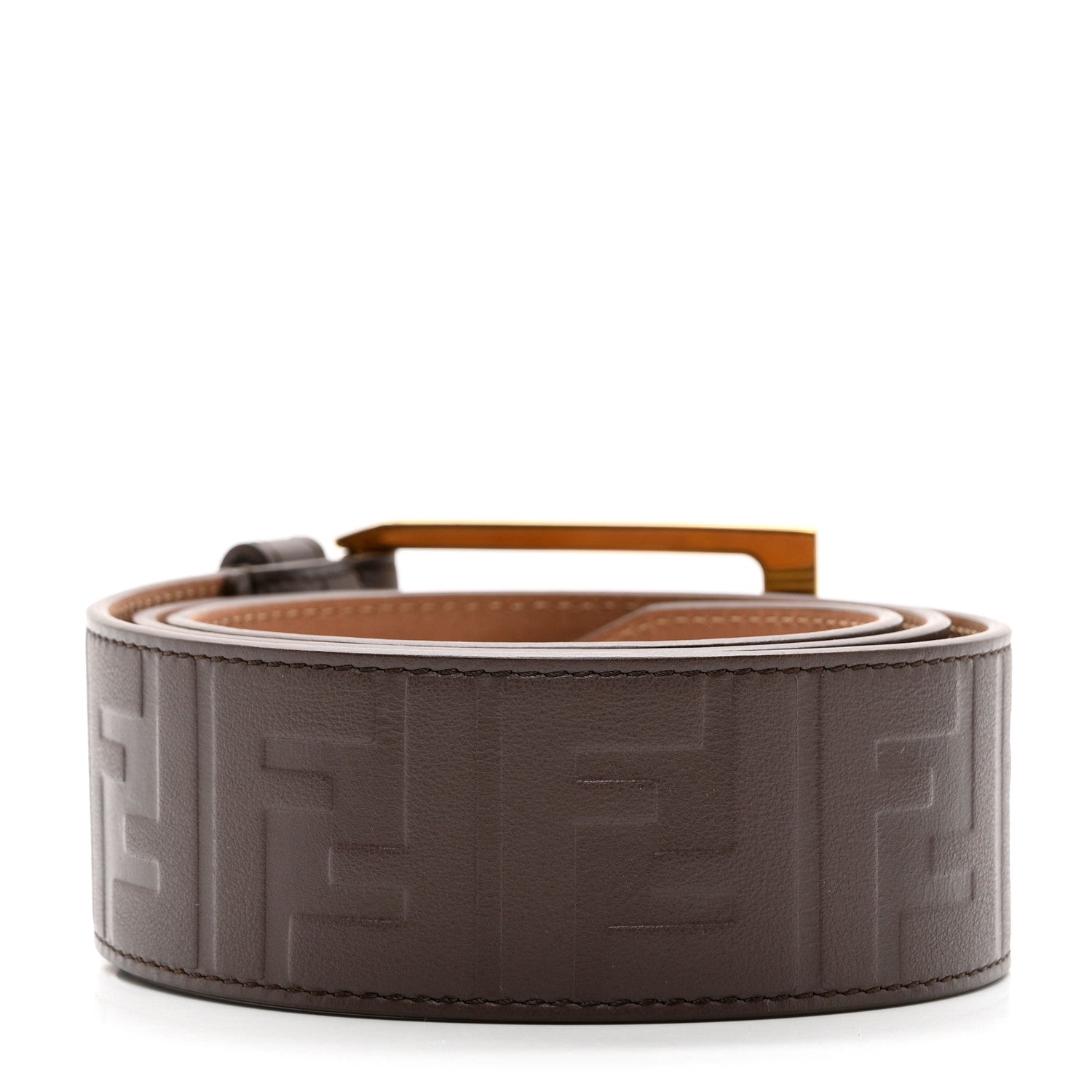 Fendi Vitello Grace FF 1974 Embossed Belt 90 36 Moresco 2 of 5