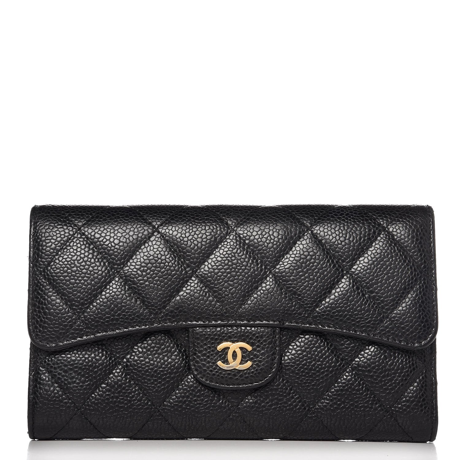 Chanel Caviar Quilted Large Flap Wallet Black 1 of 9