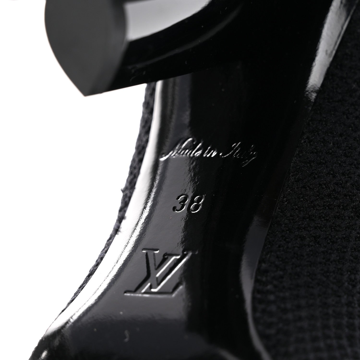 Louis Vuitton Monogram Stretch Fabric Silhouette Ankle Boots 38 Black 7 of 8
