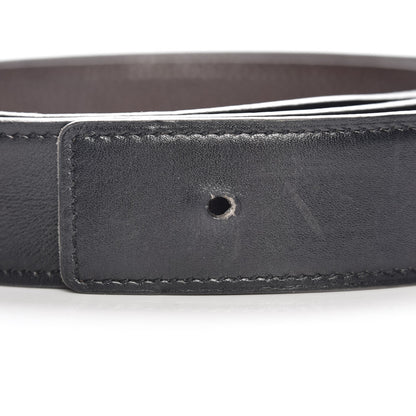 Hermes Box Togo 32mm Belt Strap 80 Black Chocolate 5 of 10