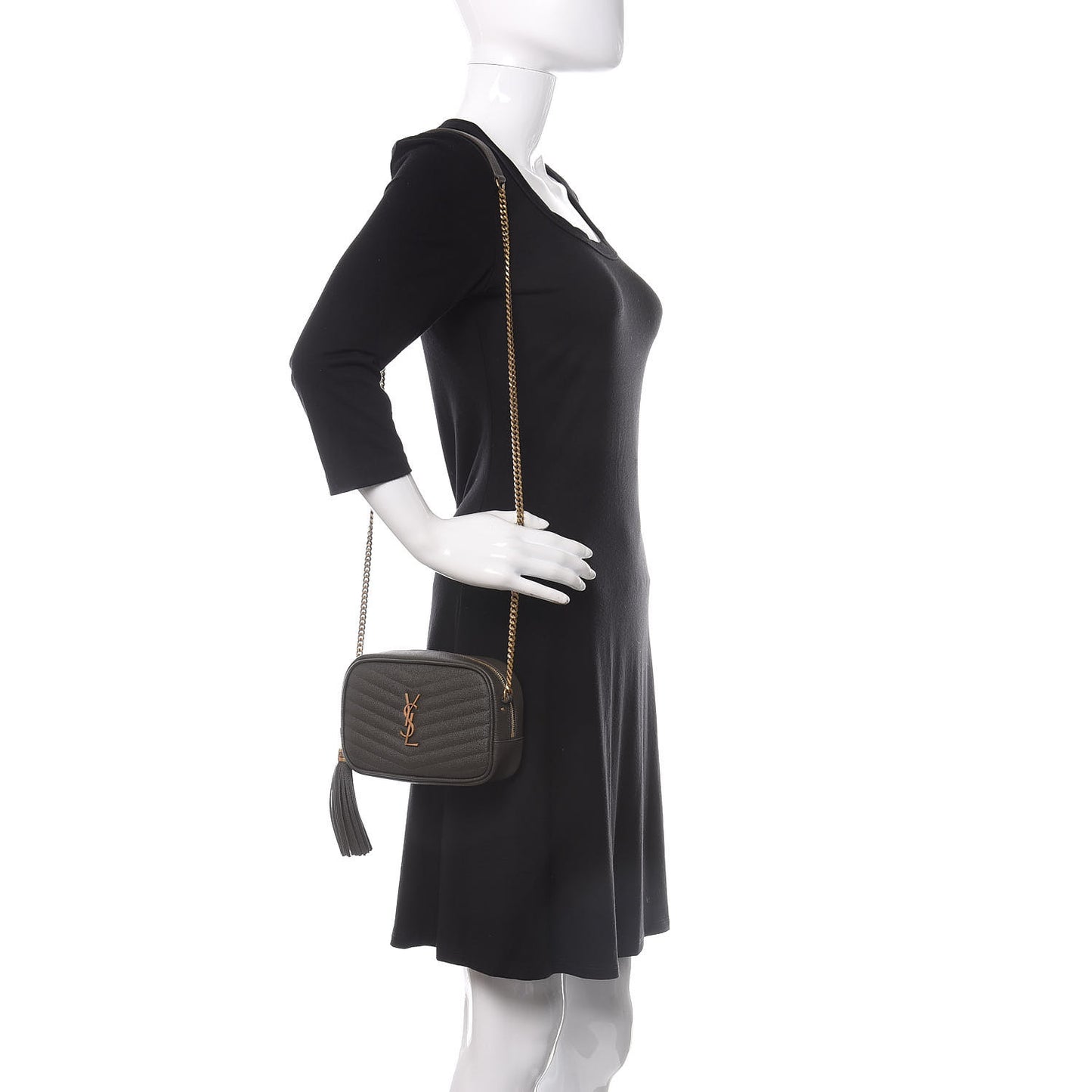 Grain De Poudre Matelasse Monogram Mini Lou Camera Bag Pebble