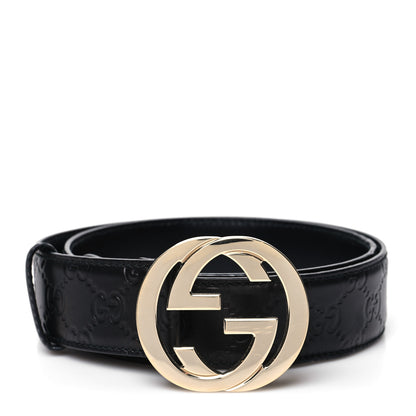 Gucci Guccissima Interlocking G 40mm Belt 90 36 Black 1 of 7