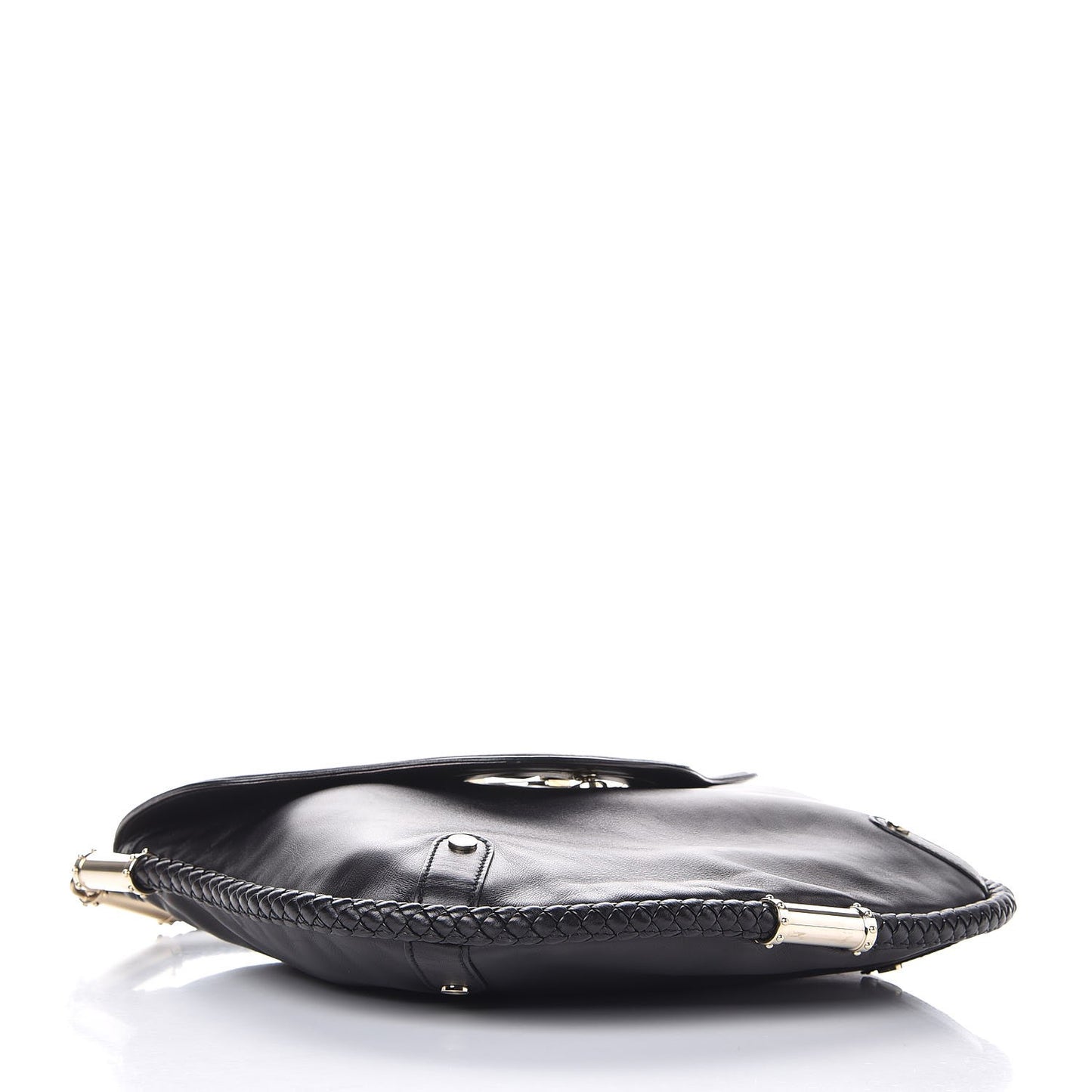 Calfskin Medium Britt Tassel Shoulder Bag Black