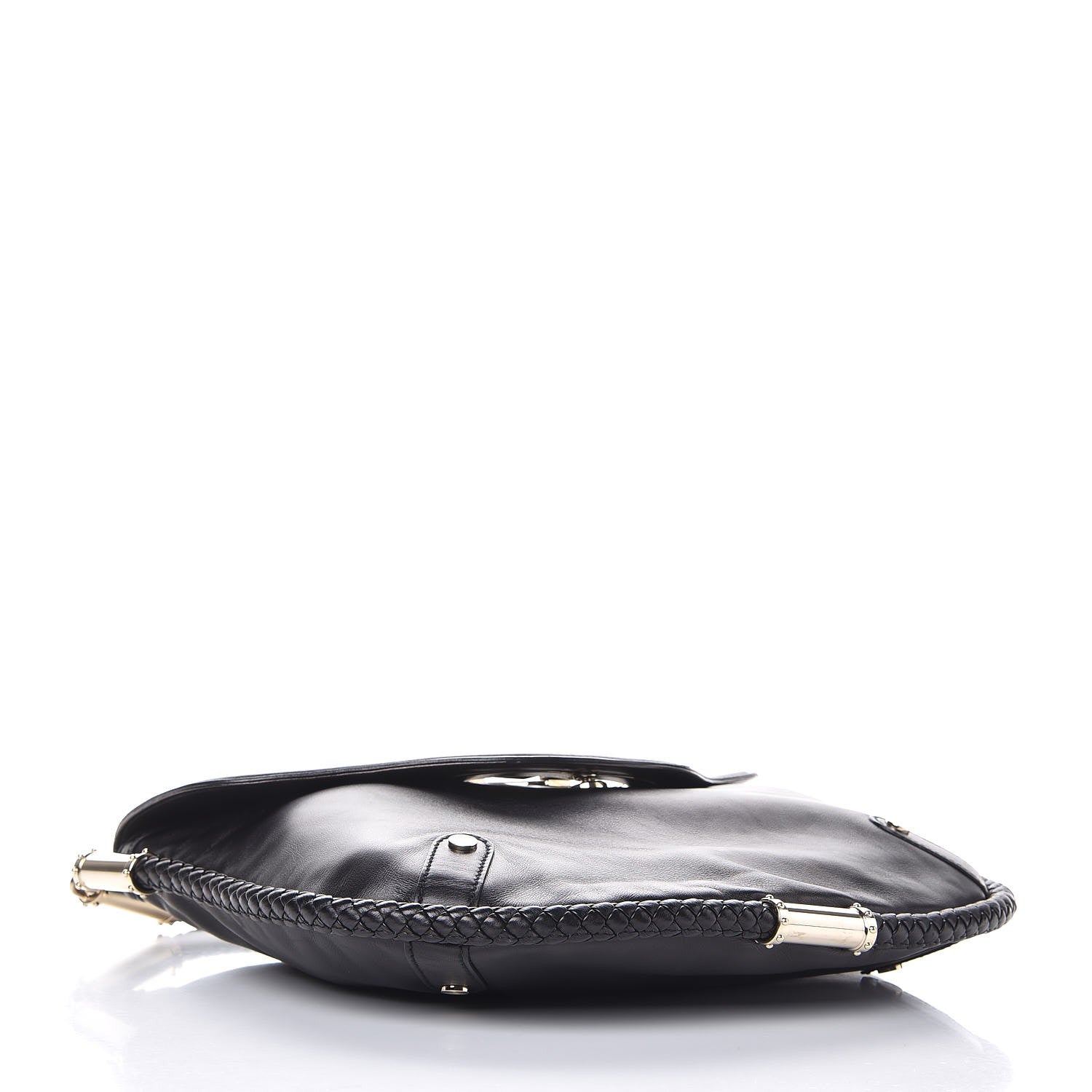 Gucci Calfskin Medium Britt Tassel Shoulder Bag Black 4 of 9