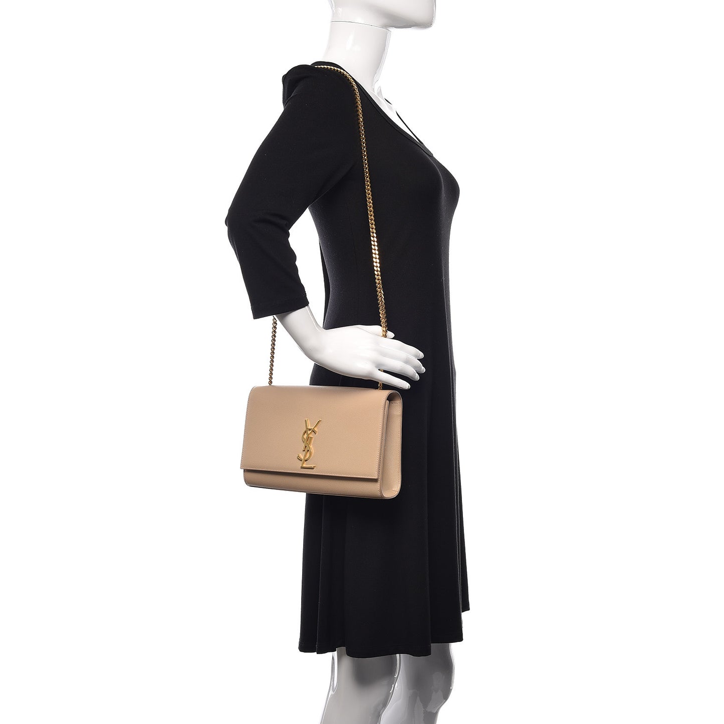 Grain De Poudre Medium Monogram Kate Satchel Nude Powder