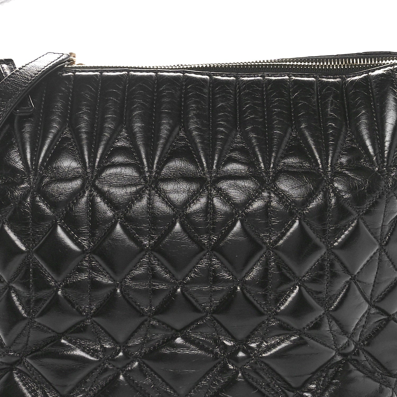 Chanel Glazed Calfskin Quilted State Of The Art Hobo Black 8 of 10