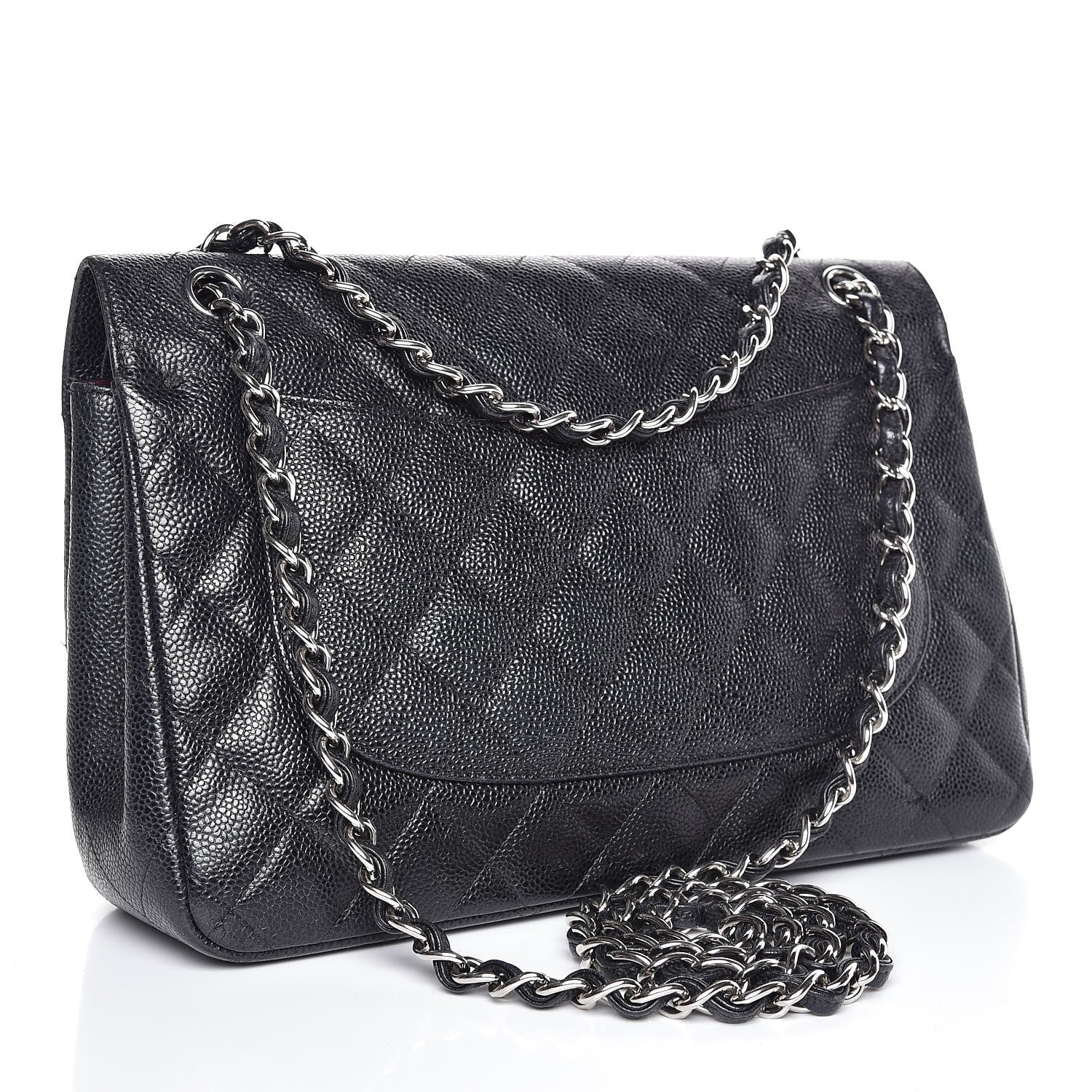 Chanel Caviar Quilted Jumbo Double Flap Black 3 of 12