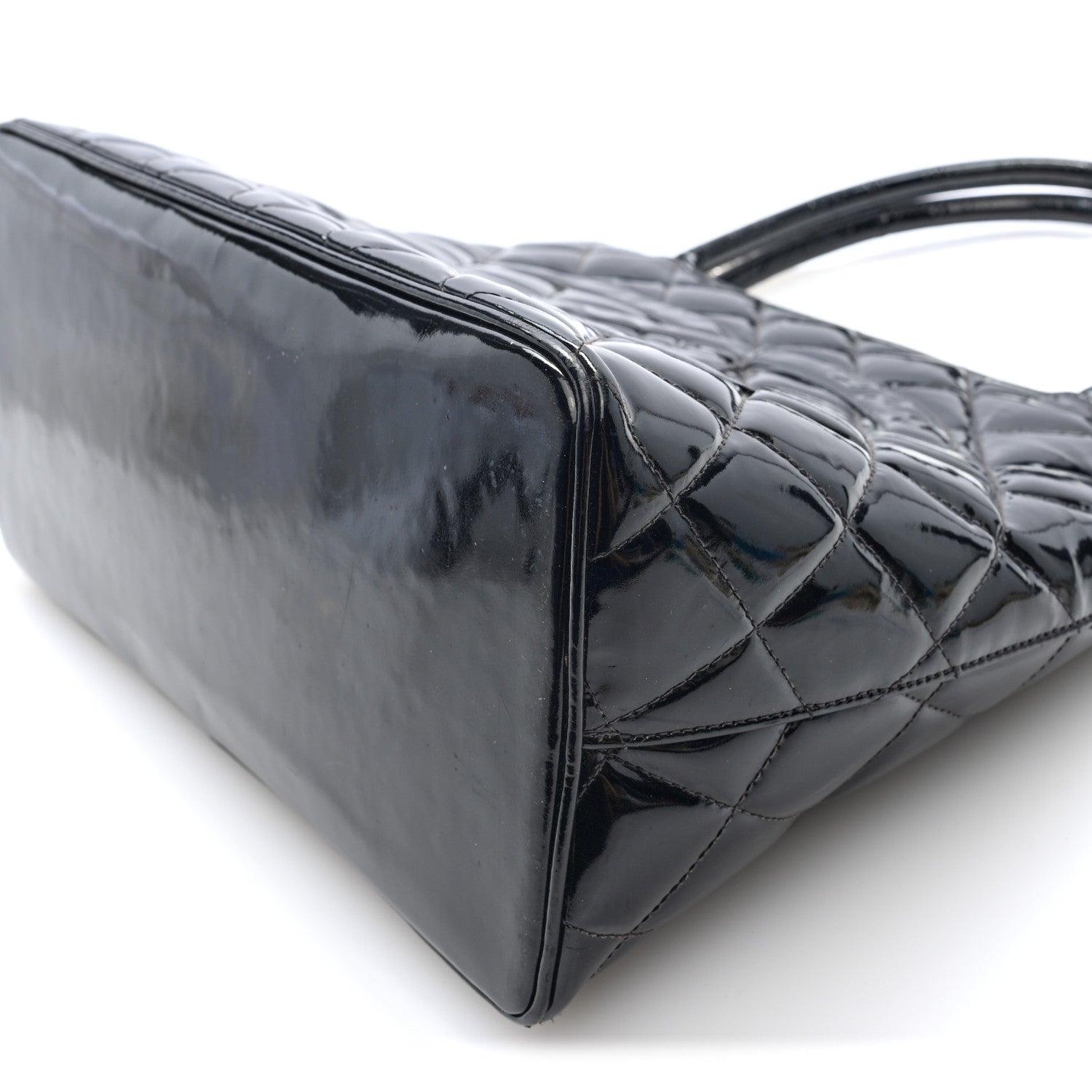 Chanel Patent Medallion Tote Black 10 of 10