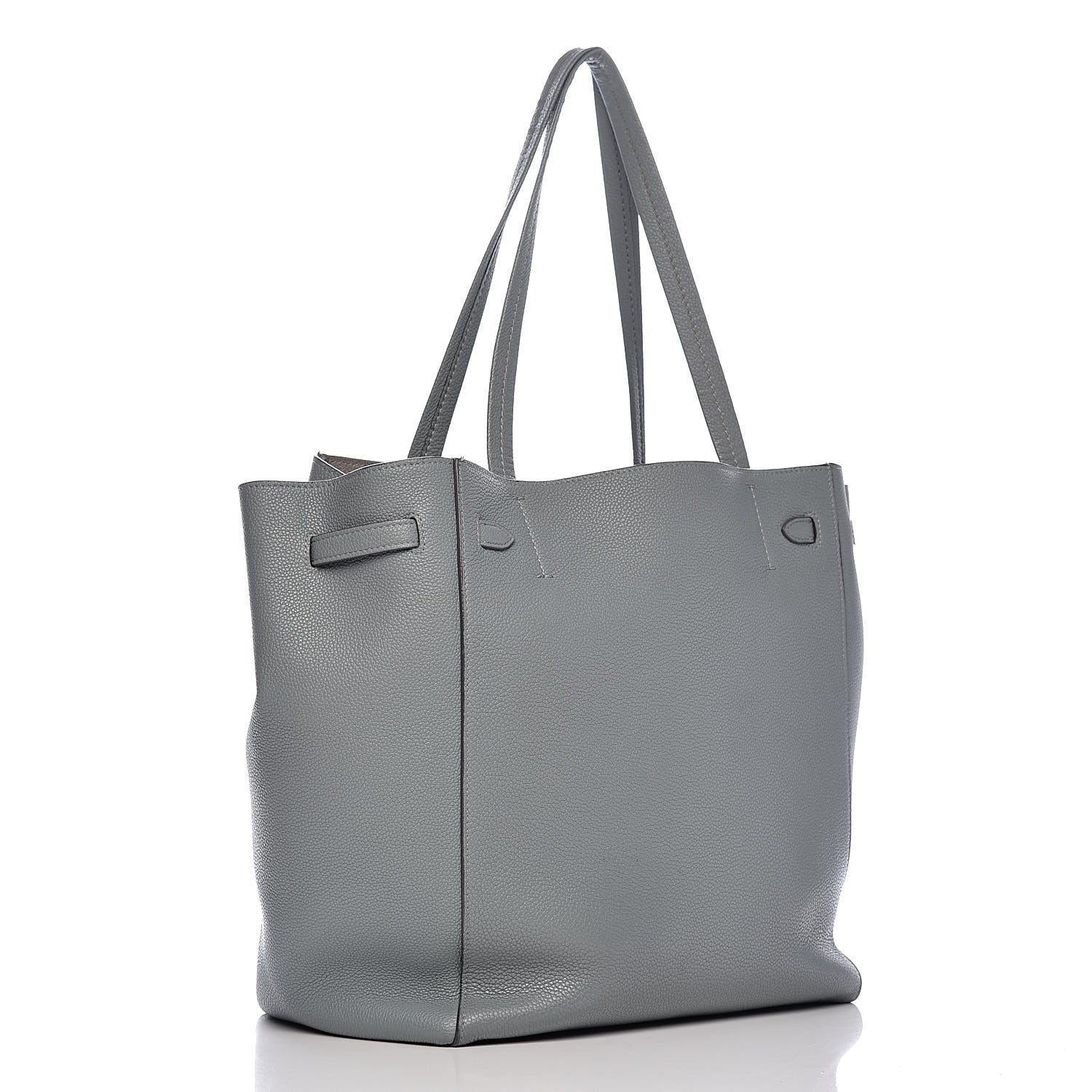 Celine Soft Grained Calfskin Small Belt Cabas Storm 3 of 11