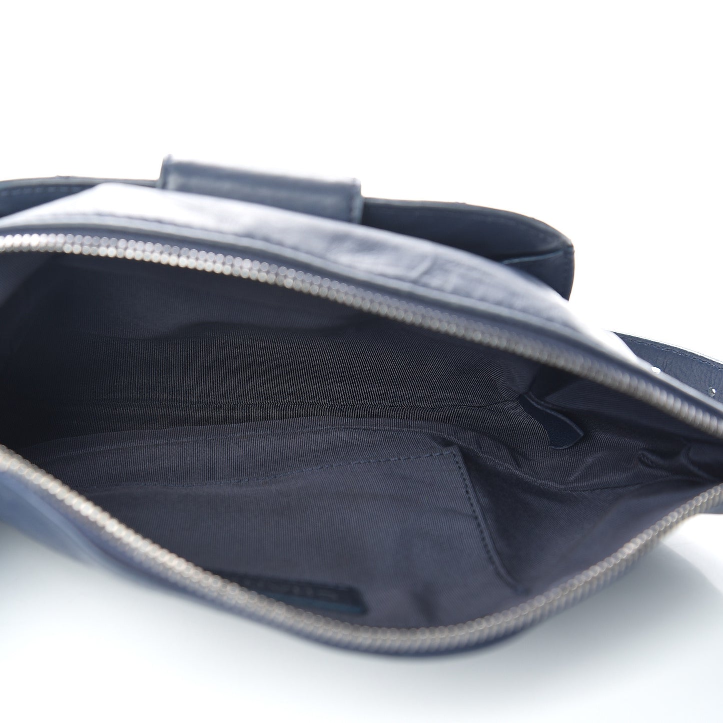 Crumpled Calfskin Quilted Casual Rock Waist Bag Fanny Pack Blue