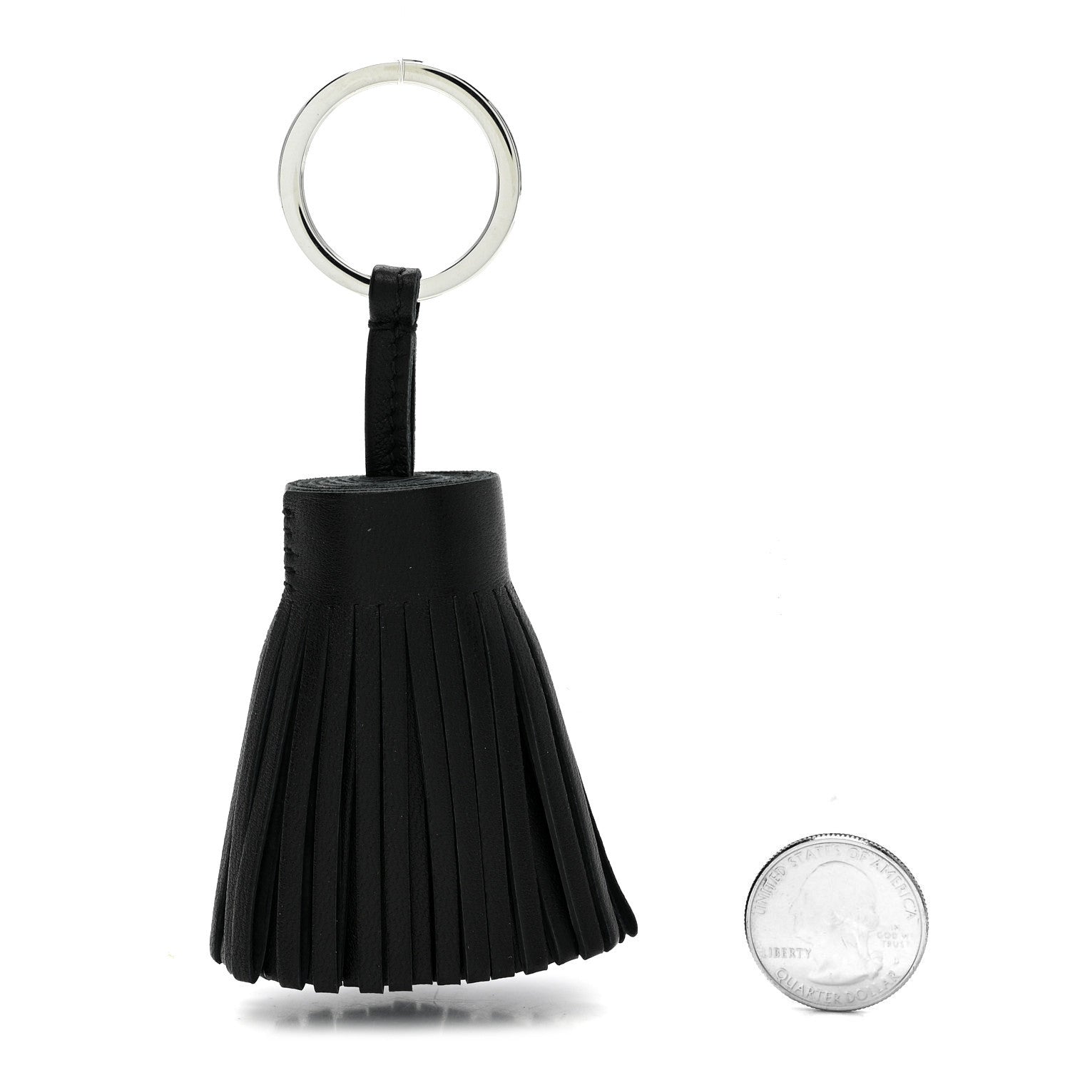 Hermes Lambskin Carmen Tassel Key Holder Black 1868807 – FASHIONPHILE
