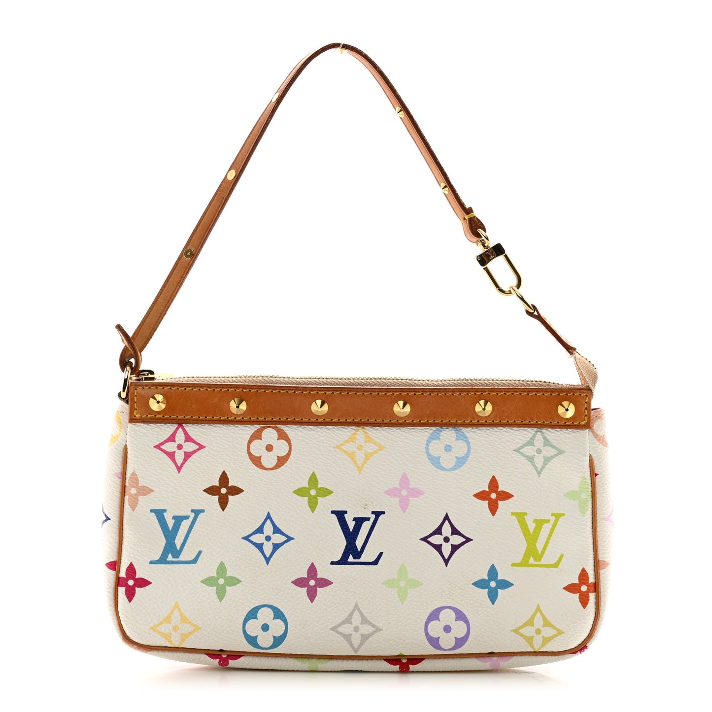 Monogram Multicolor Pochette Accessories White