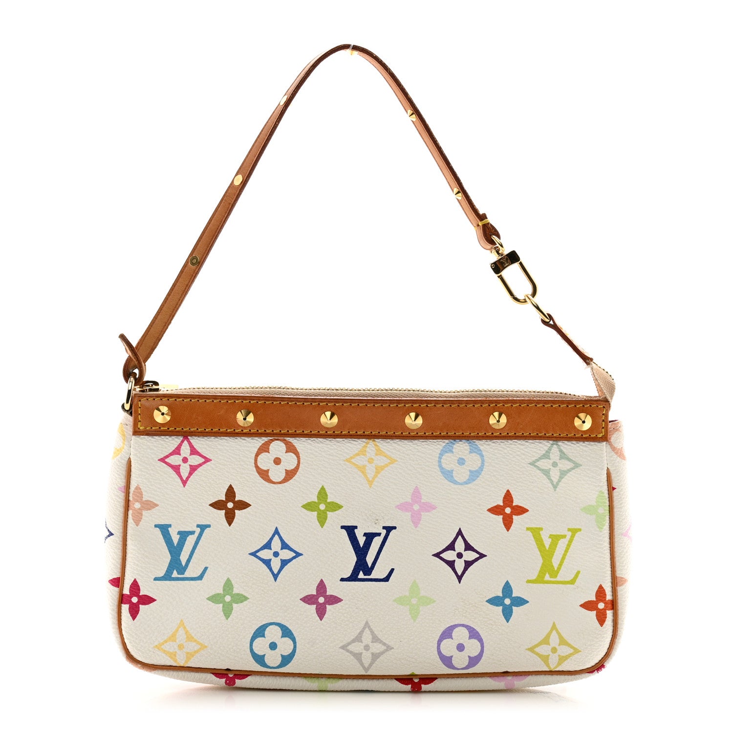Louis Vuitton Monogram Multicolor Pochette Accessories White 1 of 13