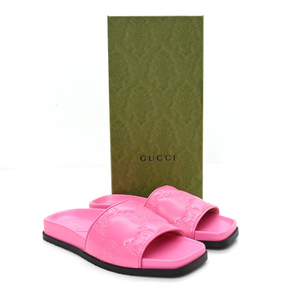 Gucci Nappa GG Matelasse Flat Slide Sandals 37 Bon Bon 9 of 9