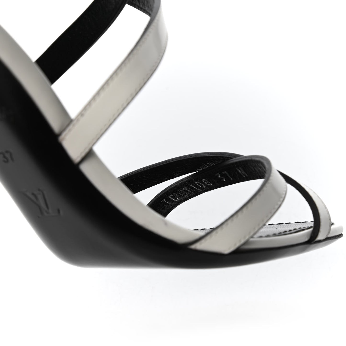Patent Call Back Sandals 37 White