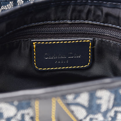 Christian Dior Monogram Saddle Bag Blue 5 of 12
