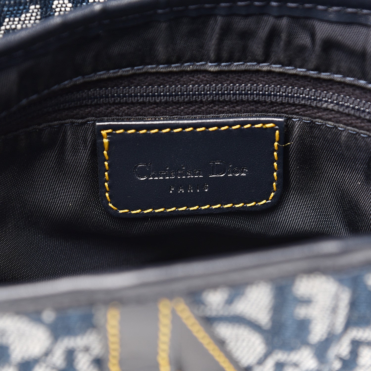 Christian Dior Monogram Saddle Bag Blue 5 of 12
