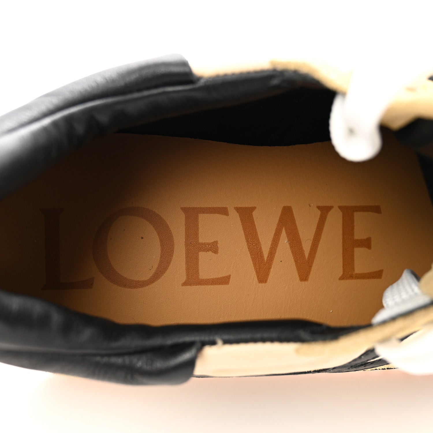 Loewe Nylon Suede Flow Runner Sneakers 40 Gold Black 7 of 12