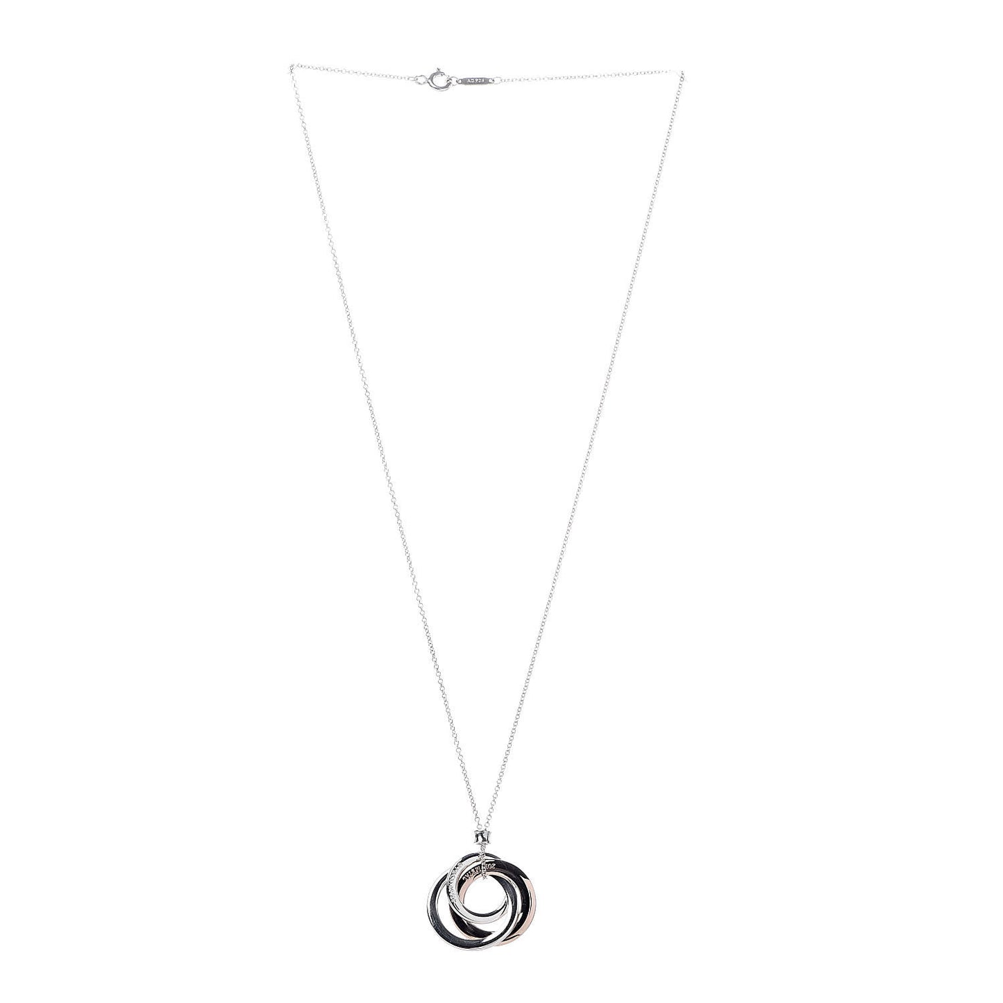 Sterling Silver Rubedo 1837 Circles Pendant Necklace