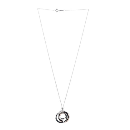 Tiffany Sterling Silver Rubedo 1837 Circles Pendant Necklace 3 of 4