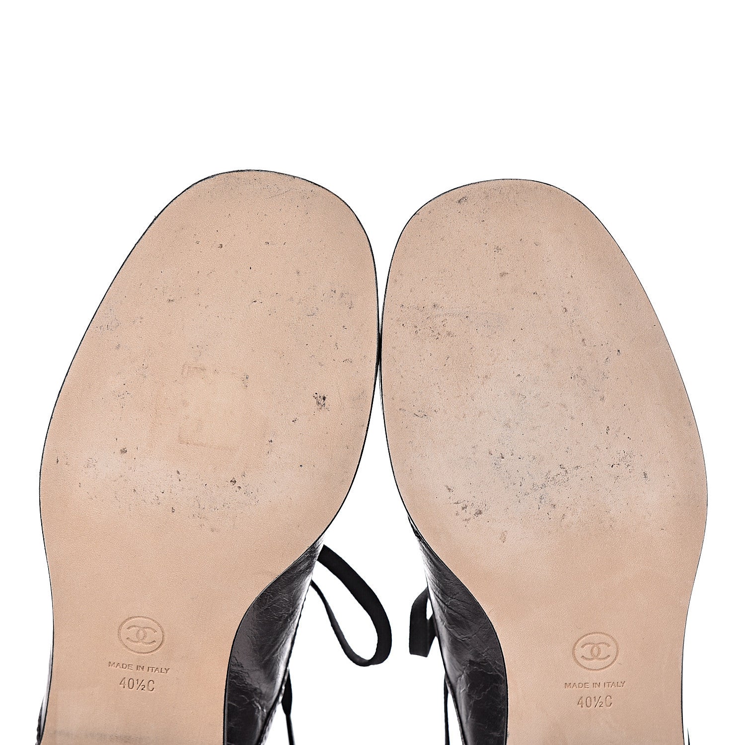 Chanel Metallic Calfskin CC Ankle Boots 40.5 Silver Black 12 of 16